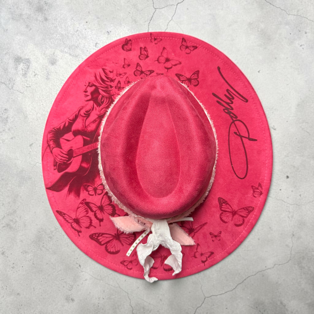 Wide Brim Hat - Fuscia