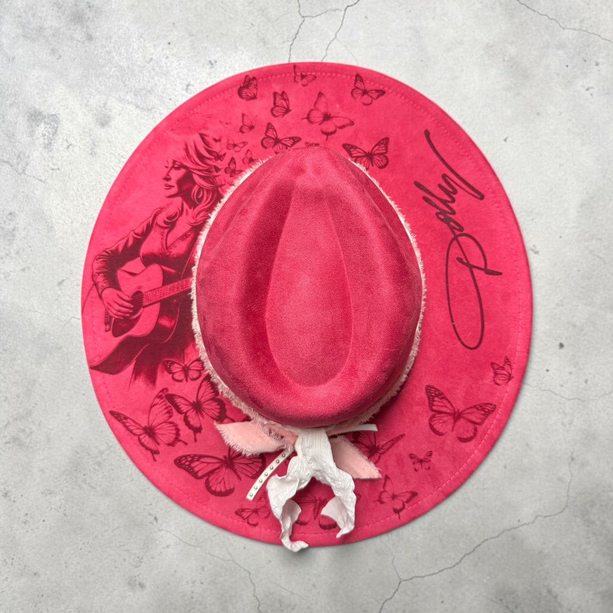 Wide Brim Hat - Fuscia
