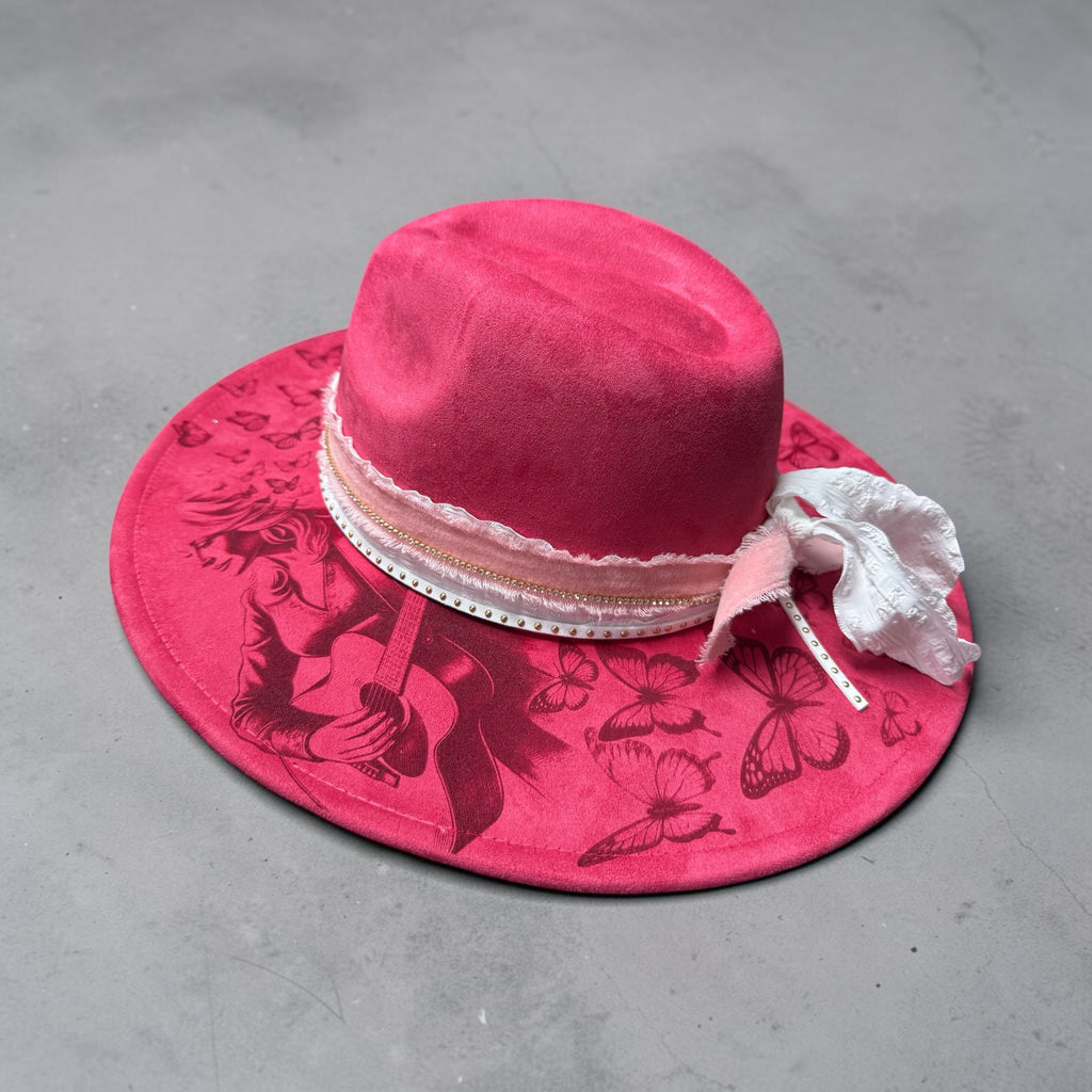 Wide Brim Hat - Fuscia