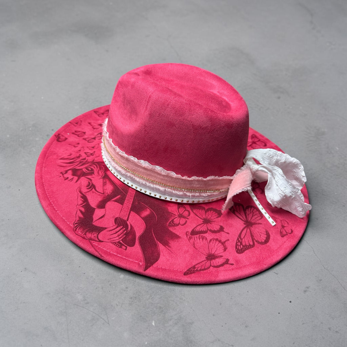Wide Brim Hat - Fuscia