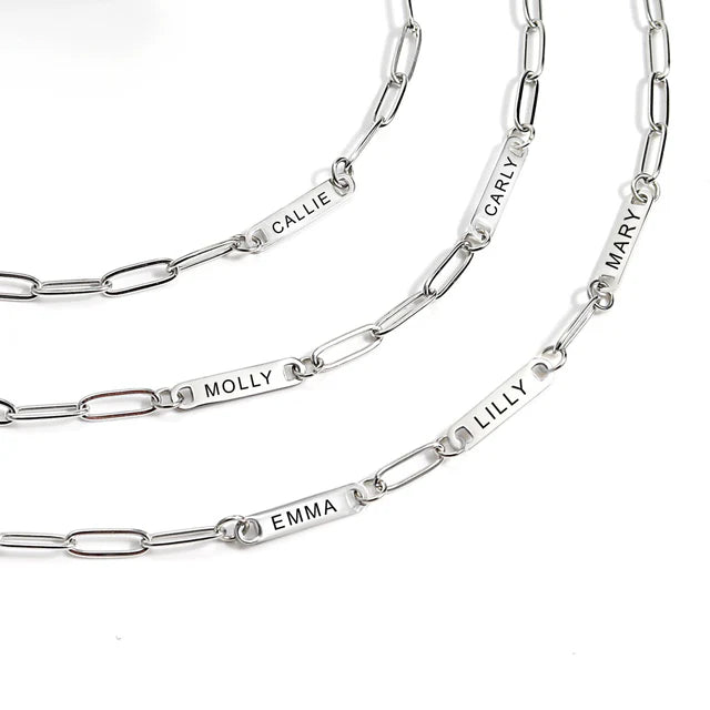 Paperclip Necklace - 18K Gold PVC Stainless Steel