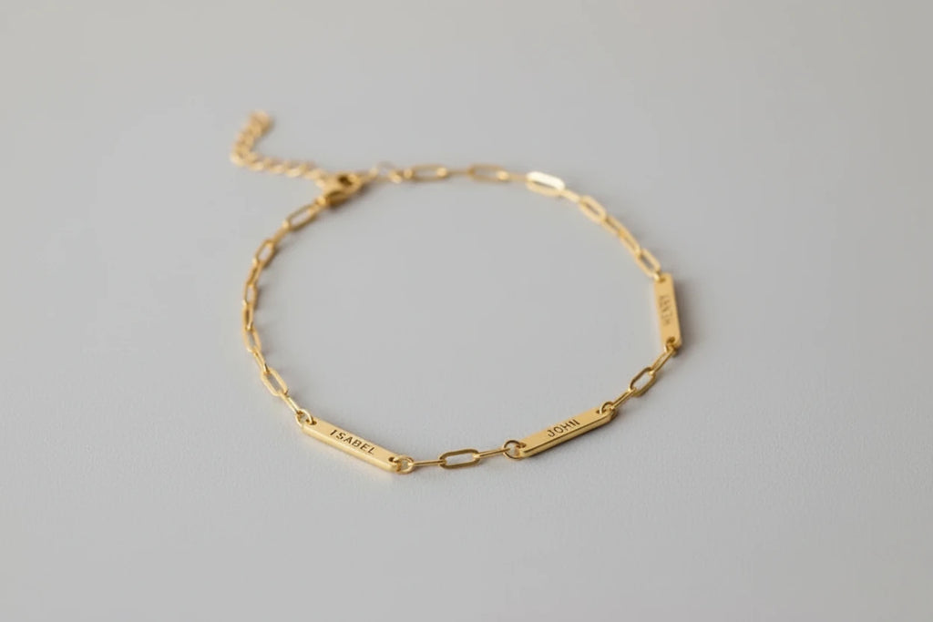 Paperclip Bar Bracelet - 18K Gold PVD Stainless Steel