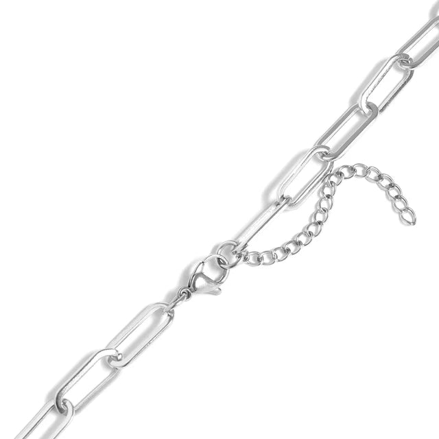 Paperclip Necklace - 18K Gold PVC Stainless Steel