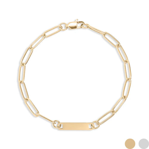 Paperclip Bar Bracelet - 18K Gold PVD Stainless Steel