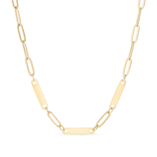 Paperclip Necklace - 18K Gold PVC Stainless Steel