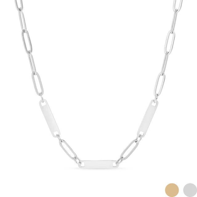 Paperclip Necklace - 18K Gold PVC Stainless Steel