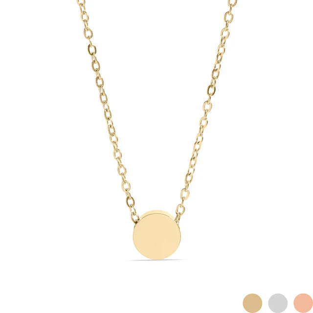 Mini Circle Necklace - 18K Gold PVC Stainless Steel