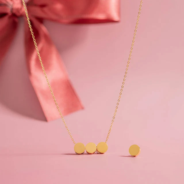 Mini Circle Necklace - 18K Gold PVC Stainless Steel