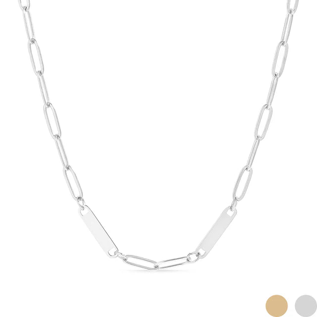 Paperclip Necklace - 18K Gold PVC Stainless Steel
