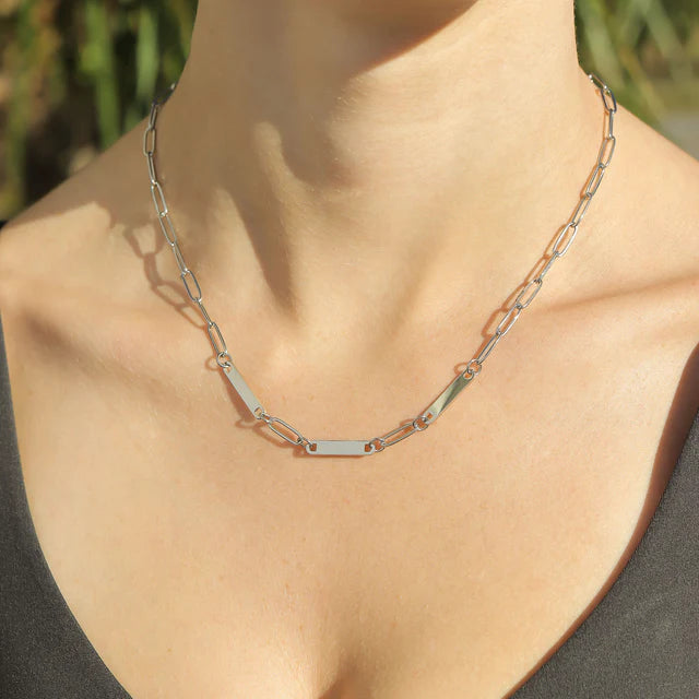 Paperclip Necklace - 18K Gold PVC Stainless Steel